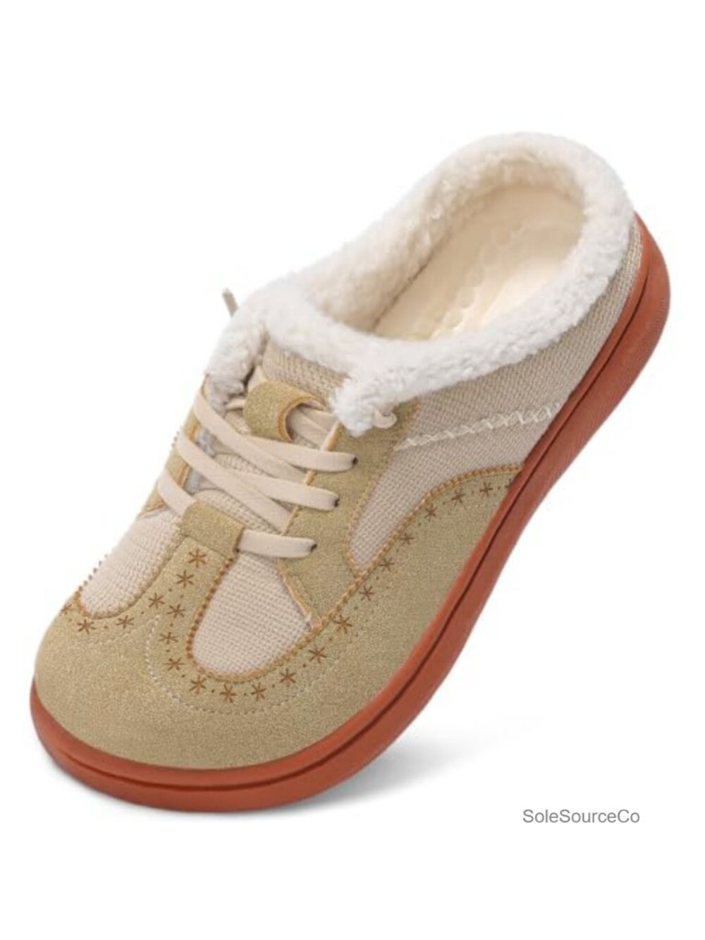 Womens Wide Width Slippers Memory Foam Fuzzy Lined Mules House Shoes